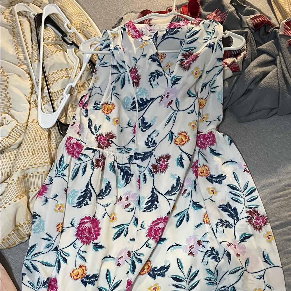 Old Navy Floral Midi Dress - Pink, Yellow, Blue